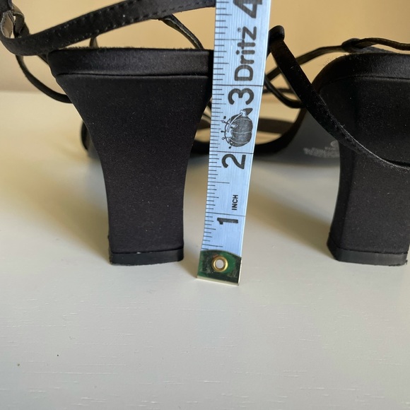 Style and Co. Black Satin Sequined Sandals - Picture 5 of 5